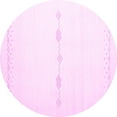 thumbnail image 1 of Ahgly Company Indoor Round Solid Pink Modern Area Rugs, 5' Round, 1 of 4