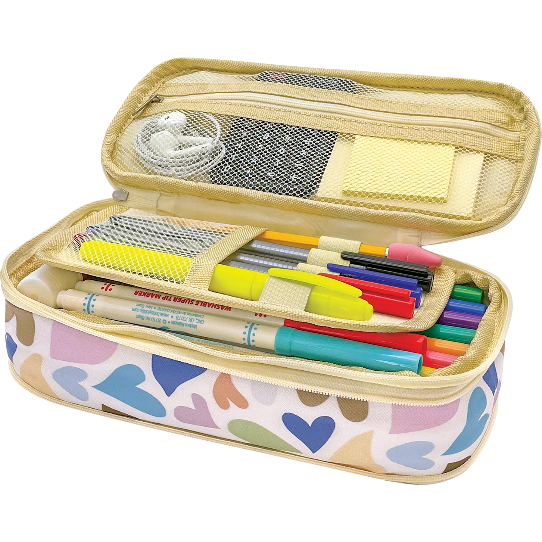 Teacher Created Resources Hearts Pencil Case, Pack of 3
