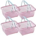 thumbnail image 1 of 4Pcs Small Plastic Baskets with Handles Portable Shower Basket Home Storage Organizer Bin, 1 of 7