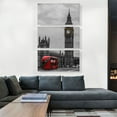 thumbnail image 2 of ARTCANVAS Doubledecker Red Bus In London England Big Ben Canvas Art Print - Size: 60" x 40" (0.75" Deep) (3-Piece), 2 of 9