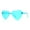 Green, variant on Girls Child Size Beveled Lens Heart Rimless Sunglasses Red