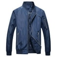 thumbnail image 3 of Vedolay Men Jackets for Winter Button Open Front Cardigan Soft Cable Blazer Jacket Outwear Clothes Dark Blue,2XL, 3 of 3