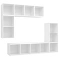 thumbnail image 3 of vidaXL TV Cabinet Set 4 Piece Chipboard Wall Mounted Furniture Multi Colors, 3 of 45
