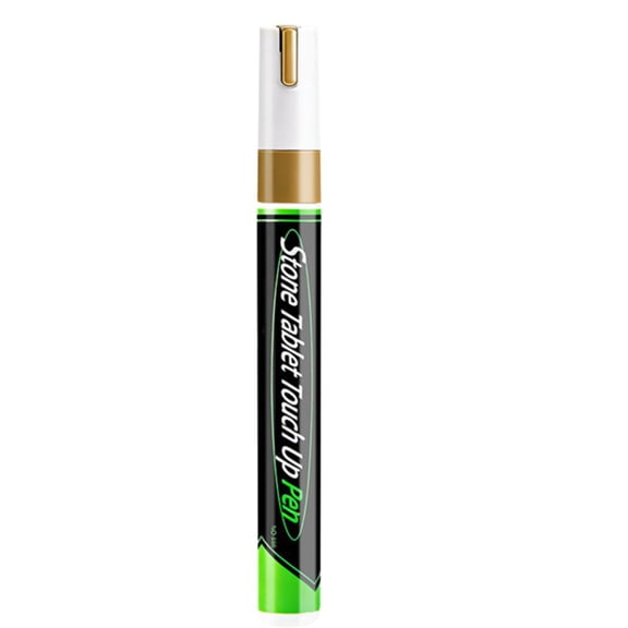 Stone Tablet Touch Up Pen, Multipurpose Tombstone Marker Pen, Waterproof Stone Paint Pen with Fine Tip for Cemetery Gravestone Letter Restoration Repair Pet Memorial Headstone