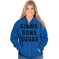 thumbnail image 4 of Gimme Some Sugar Flirty Cute Gym Unisex Fleece Graphic Zip Up Hoodie Brisco Brands 5X, 4 of 5