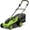 green, variant on GIMMYFIVE 17 in Cordless Lawn Mower, Brushless Motor, 2 x 20V 4.0Ah Batteries, Bagging and Mulching