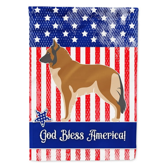Belgian Tervuren American Flag Canvas House Size
