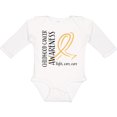 thumbnail image 3 of Inktastic Childhood Cancer Awareness- Fight, Care, Cure Boys or Girls Long Sleeve Baby Bodysuit, 3 of 5