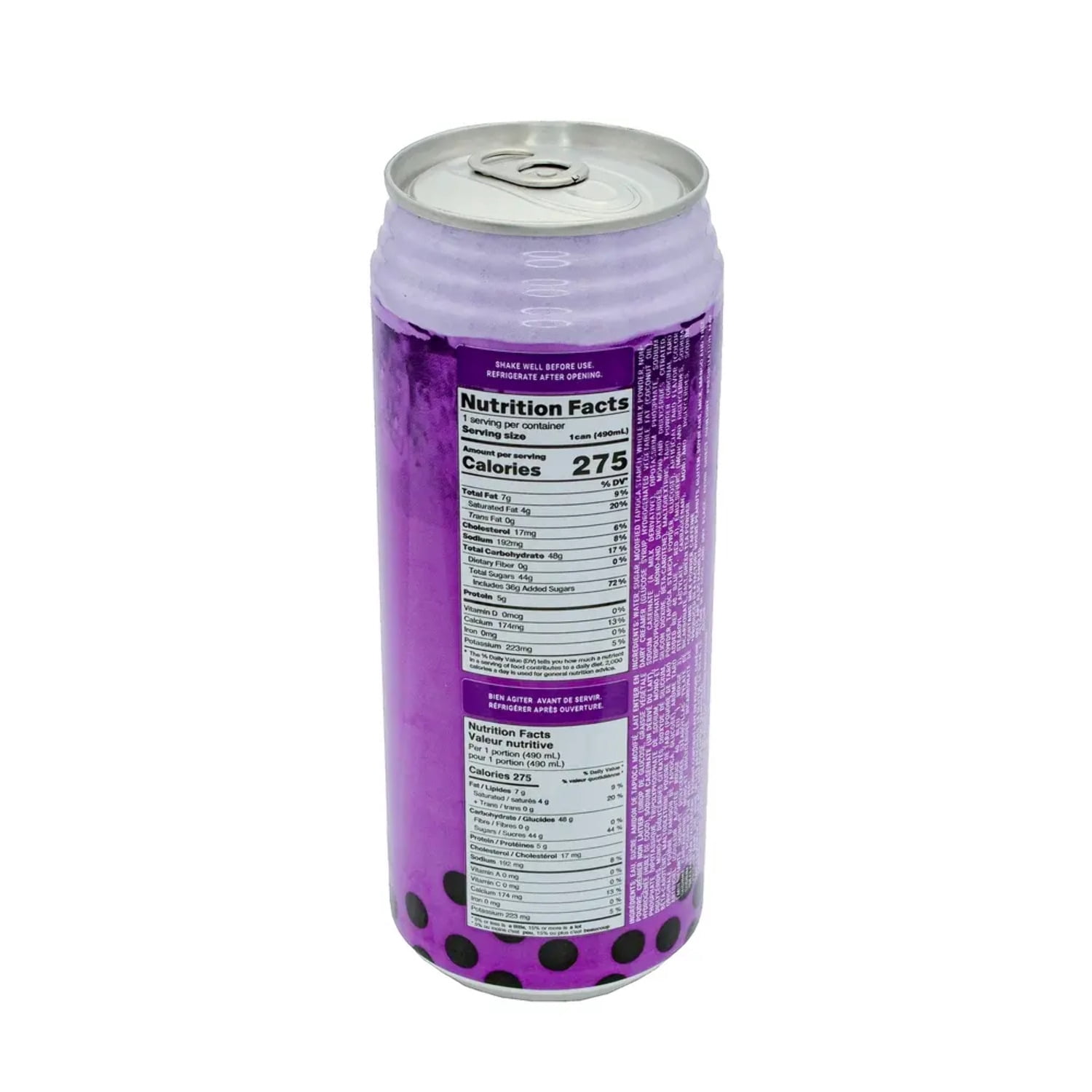 (4 pack) POCAS Bubble Tea, 4 ct, Taro Flavor, Taiwan Classic Milk Tea