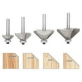 thumbnail image 4 of 4Pcs/set 45 Degree Chamfer Routers Bit for Edges Forming Hex Shank Bevel Routers Bit for Decorative Edges Woodworking, 4 of 7