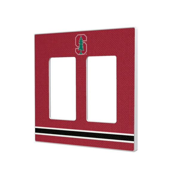 Stanford Cardinal Stripe Design Double Rocker Light Switch Plate