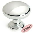 thumbnail image 2 of Cosmas 4950CH Chrome Poli Matériel d'Armoire Bouton Rond Champignon - Diamètre 1-1/4 Pouces - Lot de 10, 2 of 4