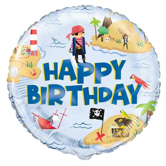 Ahoy Pirate 18" Mylar Balloon (Each)