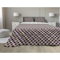 thumbnail image 1 of Geometric Comforter & Sham Bedding Set, Grid Style Checkered Pattern with Cool Vivid Squares Geometrical Retro Motifs, 3 pcs Duvet Set Microfiber Filling Quilt, 5 Sizes, Multicolor, by Ambesonne, 1 of 4