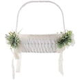 thumbnail image 4 of Cesta de regalo para niña de las flores, cesta de galletas, cesta de pétalos de rosa, cesta romántica de flores de satén tejido, 4 of 8