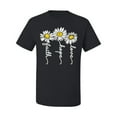 thumbnail image 2 of Wild Bobby, Faith Hope Love Daisy Flower Christian God Religious Inspirational/Christian Men's Graphic T-Shirt, Black, Small, 2 of 3