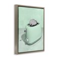 thumbnail image 2 of Stupell Industries Contemporary Disco Toaster Over Green Brown Floating Frame Canvas Art, 25 x 31, by LISH Creative, 2 of 8