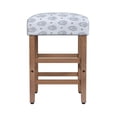 thumbnail image 5 of HomePop 25" Indoor Square Backless Upholstered Counter Stool, Sage Paisley Medallion Print, 5 of 8