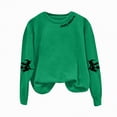 thumbnail image 4 of Towmus Women's Crewneck Sweatshirts Basic Witch Halloween Casual Long Sleeve Shirt Fall Pullover Top, 4 of 5