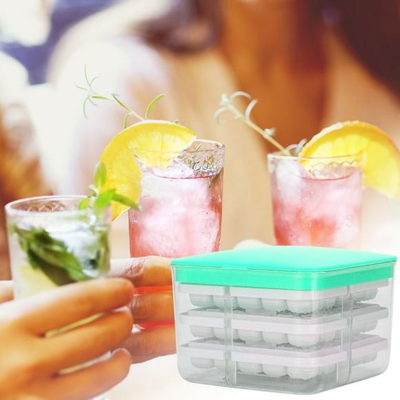 Caja de hielo para hacer hielo con tapa, refrigerador doméstico, caja de hielo congelada rápida, caja de almacenamiento de hielo grande Wmkox8yii hjk5285