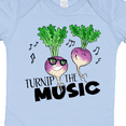 thumbnail image 4 of Inktastic Turnip the Music Partying Vegetables Boys or Girls Baby Bodysuit, 4 of 5