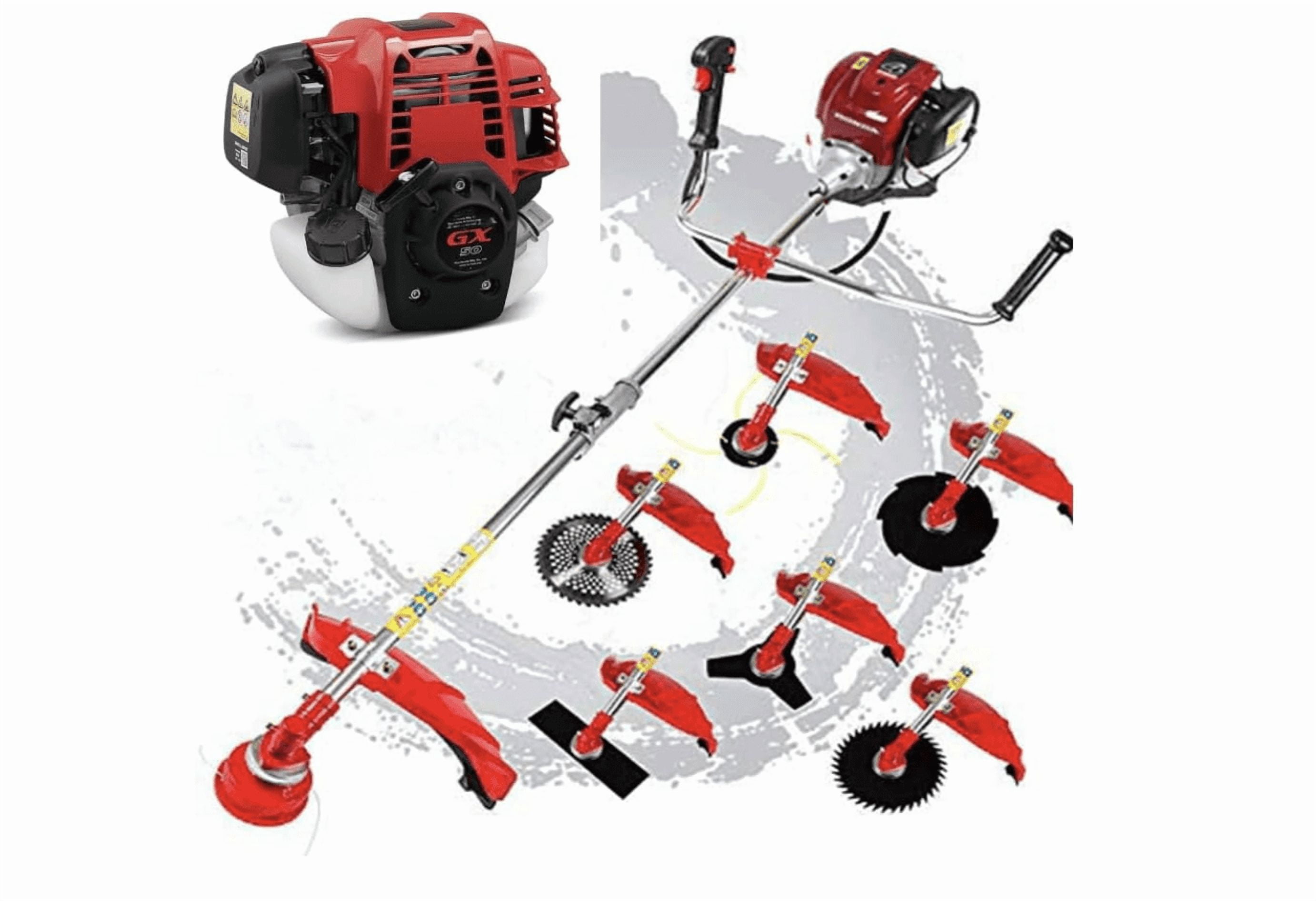 GX50 brush cutter 7 in 1 lawn mower pruner 4 stroke hedge trimmer saw chain weed eater grass cutter saw