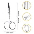 thumbnail image 3 of Eyebrow and Nose Hair Grooming Scissors, Stainless Steel Beauty Trimming Scissor for Facial Hair Eyelash Nail Care, 3PCS, 3 of 6