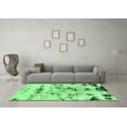 thumbnail image 3 of Ahgly Company Indoor Square Abstract Emerald Green Modern Area Rugs, 7' Square, 3 of 4