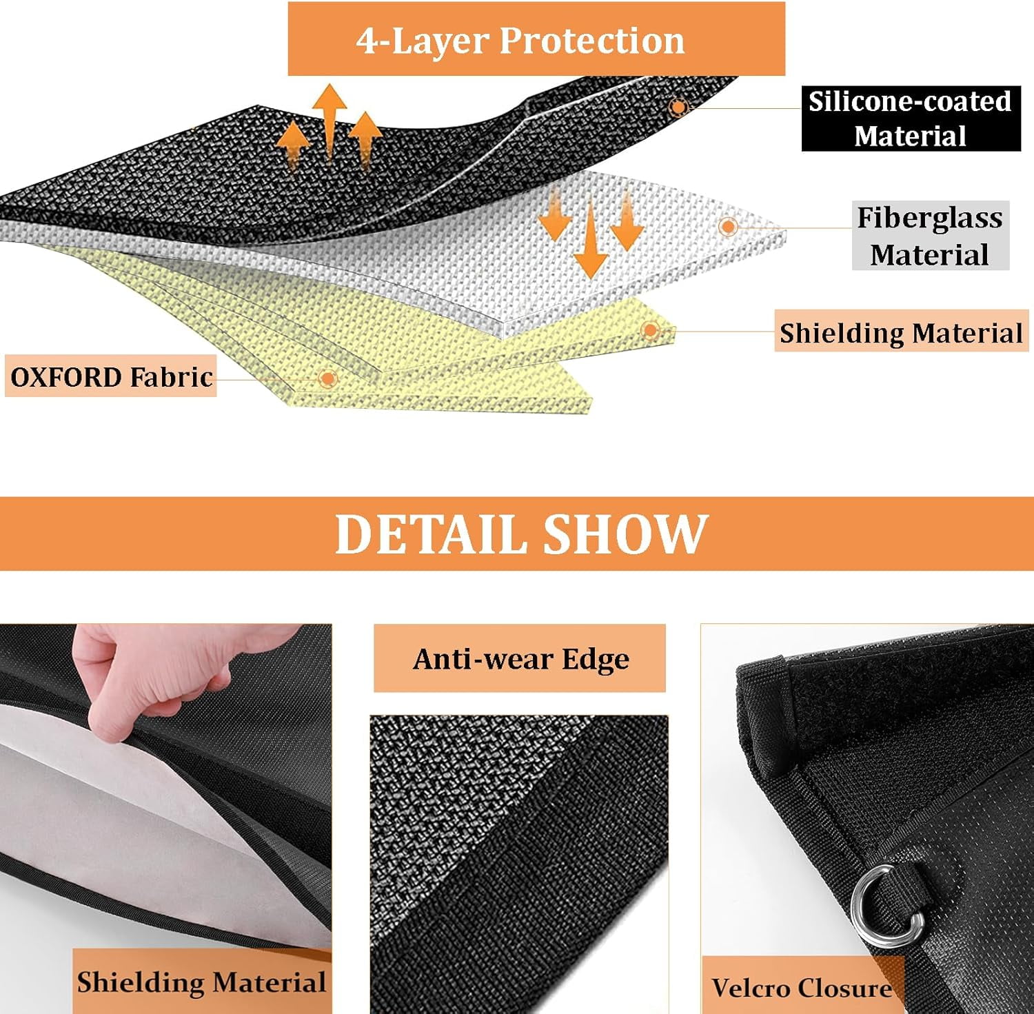 3 Pack Faraday Bag for Laptops & Tablets & Car Keys, Faraday Pouch for Car Keys, Car Key Signal Blocker Pouch, Fireproof & Waterproof Signal Blocking Pouch, RFID Key Pouch（Black）