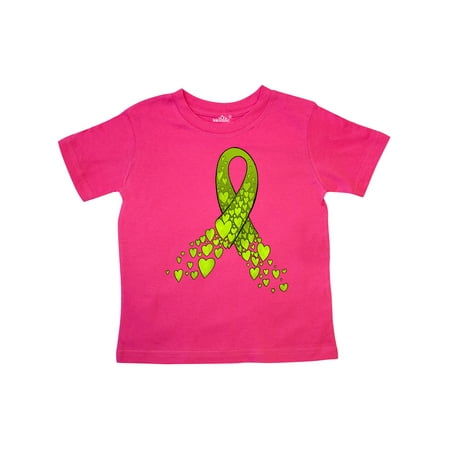 

Inktastic Lymphoma Awareness Lime Ribbon Made of Hearts Gift Toddler Boy or Toddler Girl T-Shirt