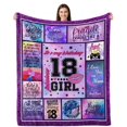 18th Birthday Gifts Ideas for GirlsGirls 18th Birthday Decor Blanket