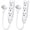 White, variant on 1 FT Short Power Extension Cord, 3 Outlet, SJT 16 AWG Flexible Power Cord, White - 2 Pack