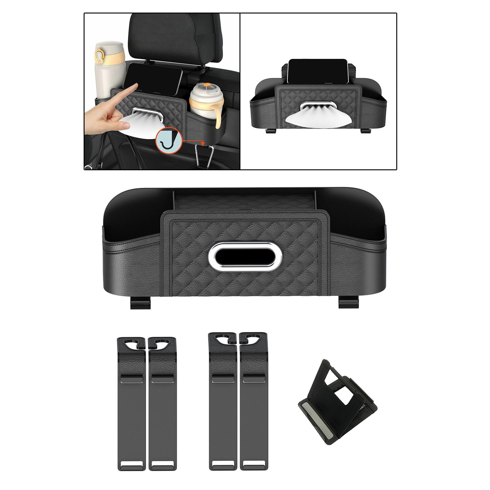 Baoblaze Car Backseat Organizer Storage Box Auto Interior Decoration Drink Cup Holder Black
