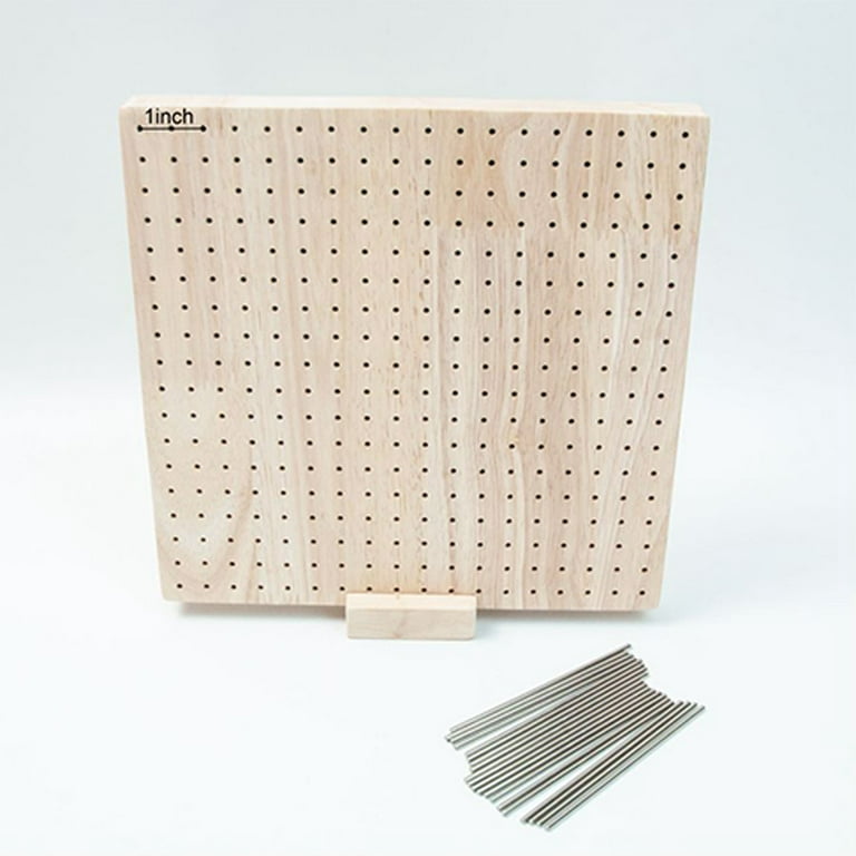  11x11 inch Blocking Board for Crocheting, Square Wooden  Blocking Board with 15pcs Stainless Steel Pins for Mothers Grandmothers  Knitting Blocking Mat for Knitting Crochet Projects