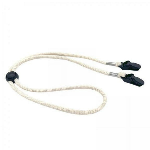 2xHat Strap Clips Hat Chin Cord Running Beach Fishing Hat Sailing Hat Retainer Beige