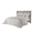 Beige, variant on Frostbloom Queen Size White Velvet Bed Frame with Vertical Channel Tufted Wingback Headboard – Platform Design