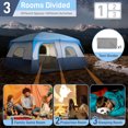 thumbnail image 2 of Ktaxon 14-Person Family Tent with Organizer for Camping Gear Portable Cabin Tent with Spacious Interior and Carry Bag, 2 of 12