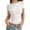 White, variant on MIXUE Womens Tops Summer Solid Color Round Neck Short Sleeve Slim Fit Casual Soft Tunic Tshirts Activewear,Blue,M