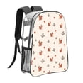 thumbnail image 3 of Honeii Cute Squirrel Print Clear Backpack Heavy Duty Transparent Bag 17" See Through BookBag for Women Men Adults Work Festival Sports Travel, 3 of 7