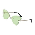 thumbnail image 1 of Única mariposa Gafas de terre Mujeres Sin montura Rhinestones Gafas Gafas Gafas de terre para mujeres niñas libre Playa , Verde Macarena Gafas de sol de mujer, 1 of 6