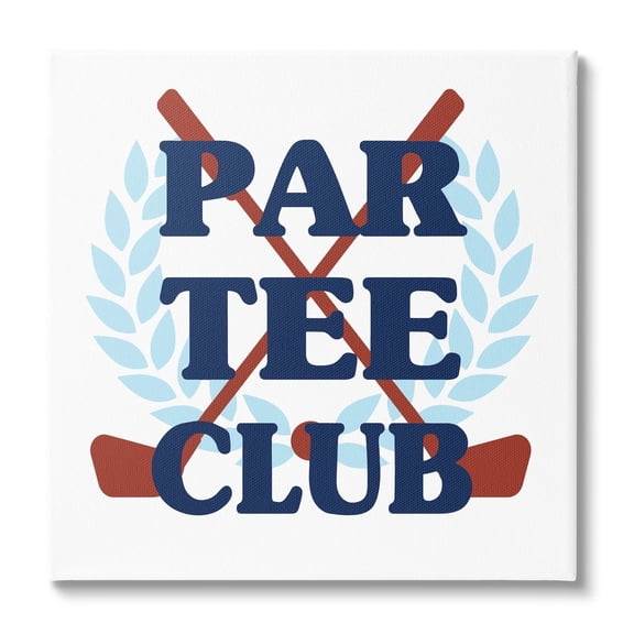Stupell Industries Par Tee Club Golf Clubs Religious Painting Gallery Wrapped Canvas Print Wall Art