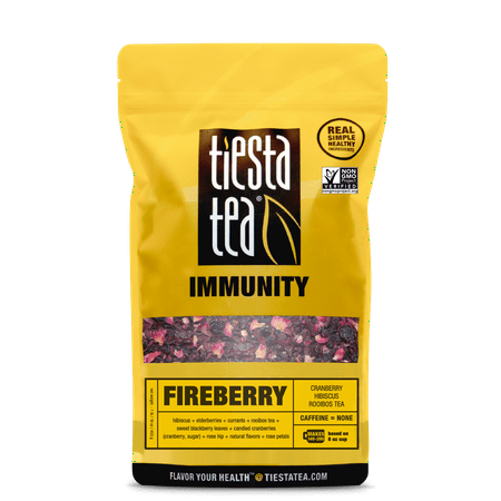 Tiesta Tea Immunity, Fireberry, Loose Leaf Herbal Tea Blend, Caffeine Free, 1 Lb Bulk