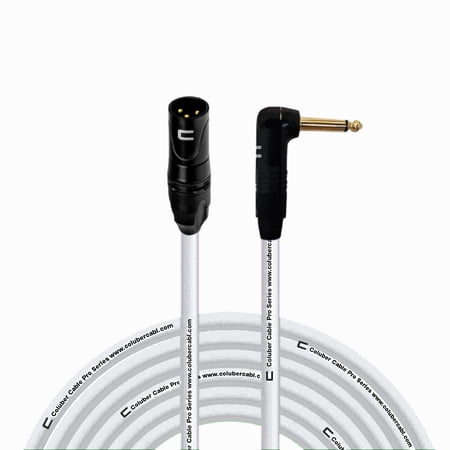 Coluber Cable - 3-Pin XLR Male to Right Angle 1/4" TS Unbalanced Mono Cable
