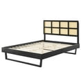 thumbnail image 3 of Platform Bed Frame, King Size, Wood, Black, Modern Contemporary Urban Design, Bedroom Master Guest Suite, 3 of 9