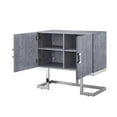 thumbnail image 5 of Posh Living Maleia 2-Doors Oak Veneer Wood Accent Chest in Gray Oak/Chrome, 5 of 10