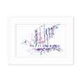 thumbnail image 1 of Crowd Cars Skyscraper Watercolor Photo Mount Frame Picture Art Painting Desktop 5x7 inch, 1 of 3