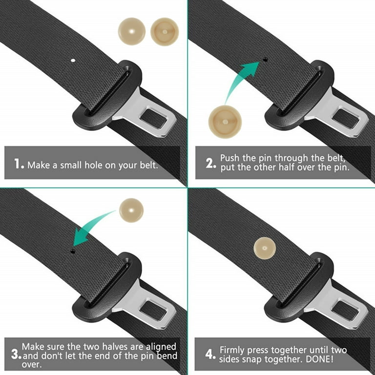 Seat belt stop pin outlet