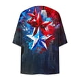 thumbnail image 5 of UVEASISHA American Flag Cardigan Women 4th of July Plus Size Cardigans 3/4 Sleeve Casual Open Front Kimono Jacket Summer Flowy Beach Coverups Multicolor 5XL, 5 of 5