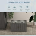 thumbnail image 3 of Sptwo Large Elevated Dog Bowls with Storage Cabinet - 44L Capacity, Raised Dog Bowl Stand Feeding Station, Gray, 3 of 10