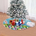 thumbnail image 4 of Easter Bunny Rabbit Ear Eggs Christmas Tree Skirt Carpet Mat Funny Party Decor Supplies for Xmas Halloween Decorations Occasion,90cm, 4 of 5